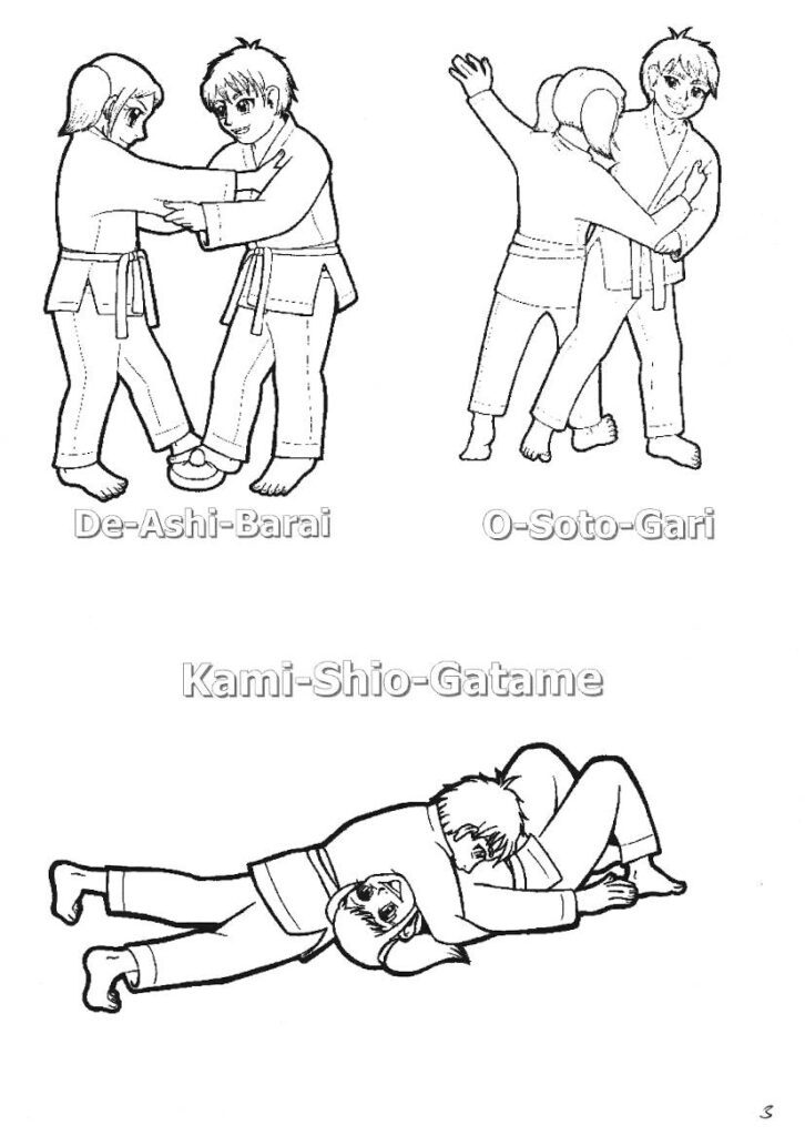 Malseite 3: De-Ashi-Barai, O-Soto-Gari, Kami-Shiho-Gatame